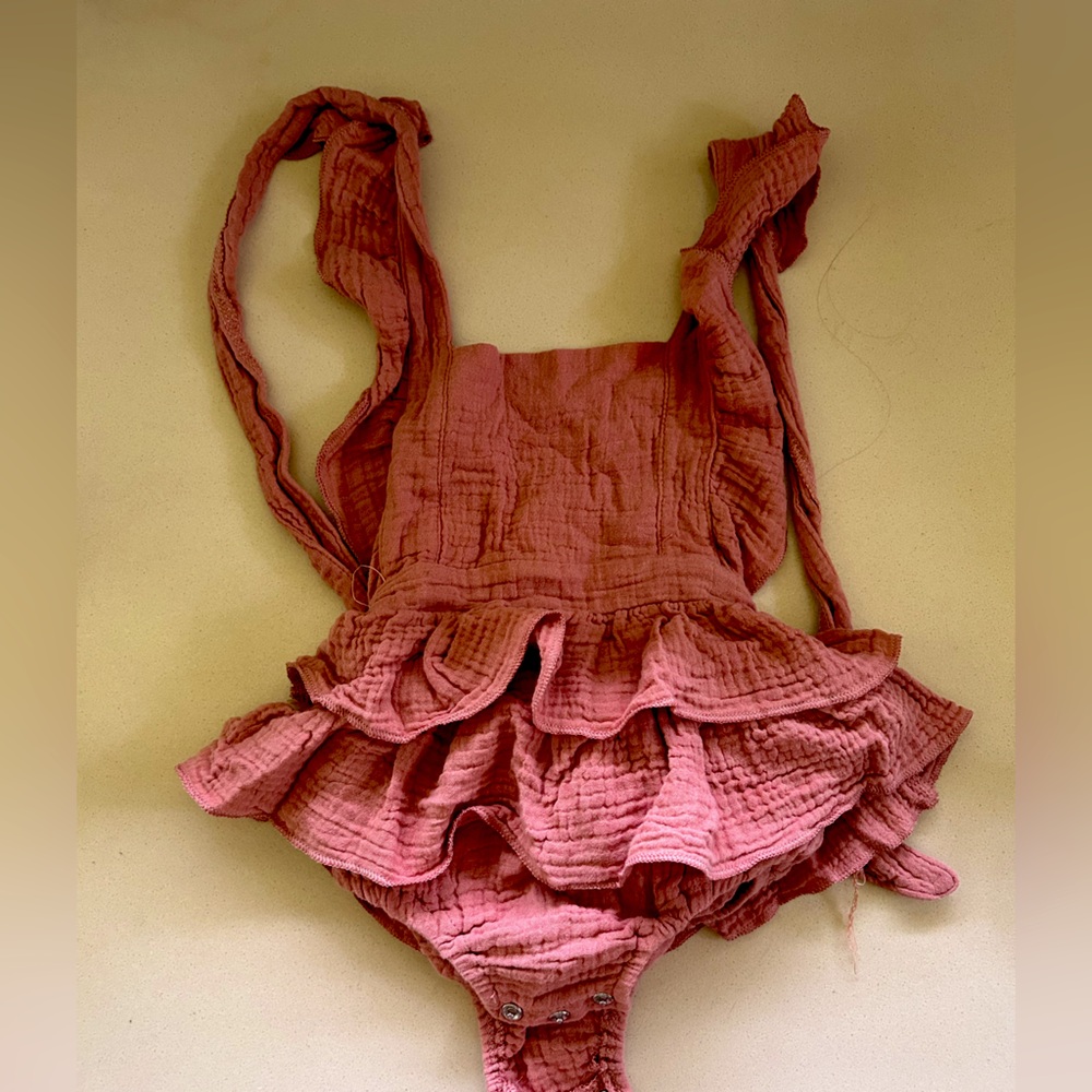 Dusty rose jumper onesie